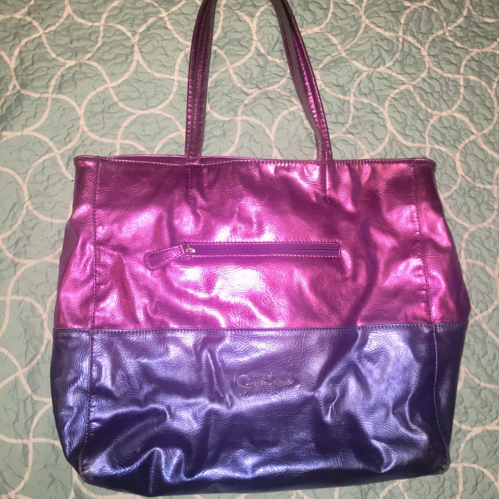 Metallic purple/cobalt blue Jessica Simpson purse